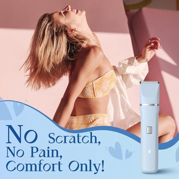 Effortless Grooming: Women’s Electric Pubic Hair Trimmer with Replaceable Ceramic Blades