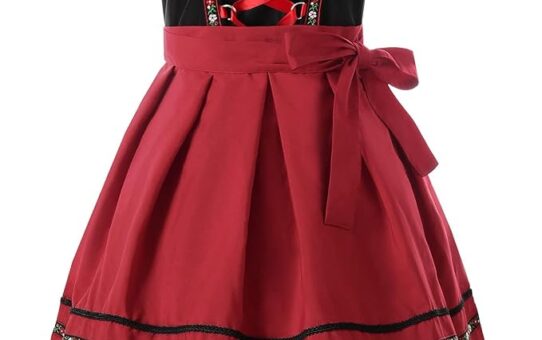 ReliBeauty Dirndl Traditional Oktoberfest Costume 2Piece Set